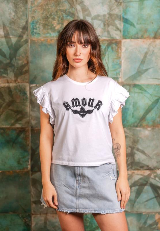 CAMISETA AMOUR BLANCA