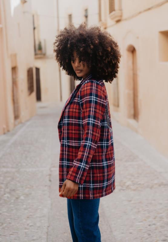 CHAQUETA CUADROS LEOPARDAS