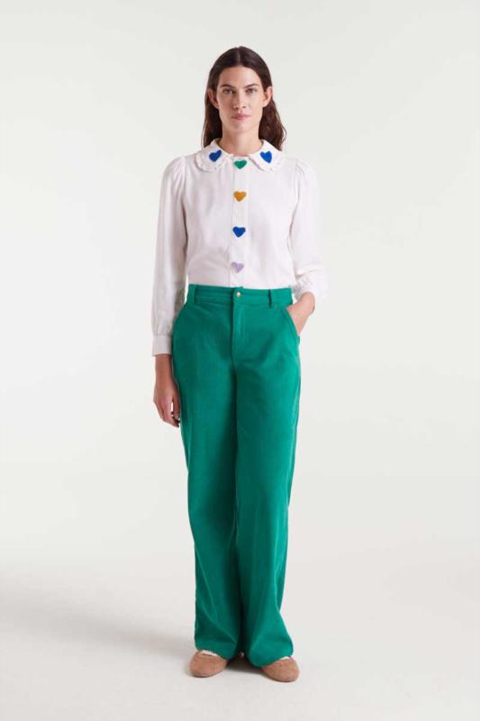 CAMISA CORAZONES BORDADOS