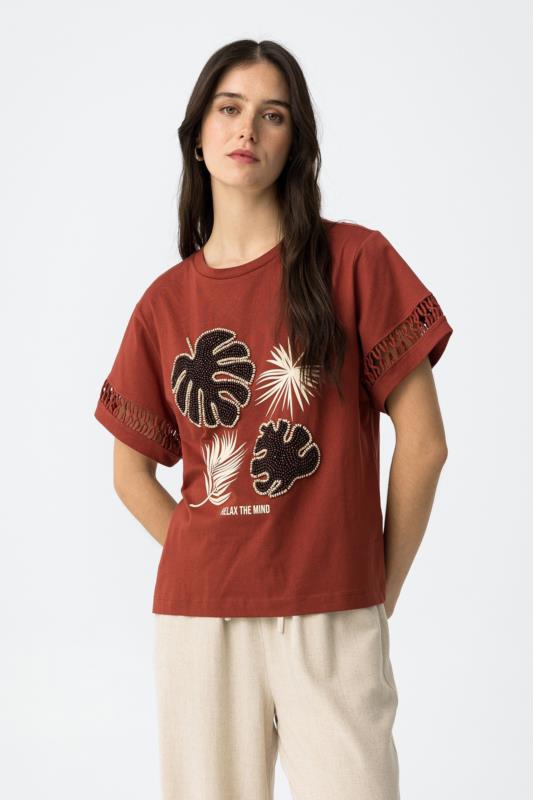 CAMISETA CHANI GRANATE