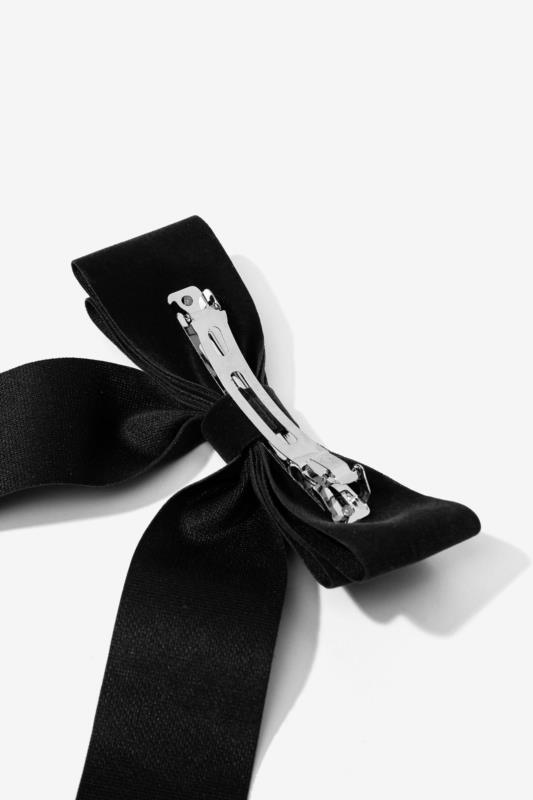 PRENDEDOR LAZO TERCIOPELO NEGRO