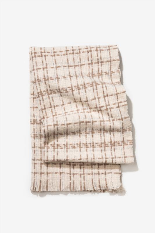 BUFANDA CUADROS BEIGE