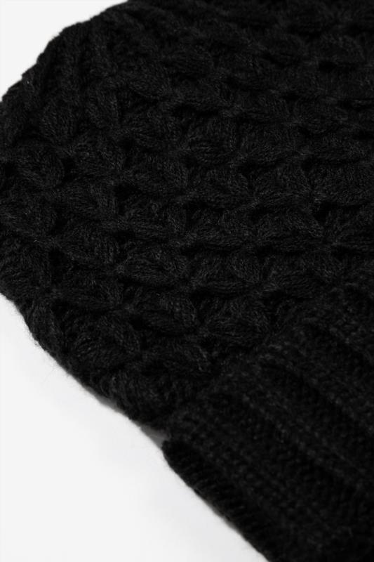 GORRO DE PUNTO NEGRO