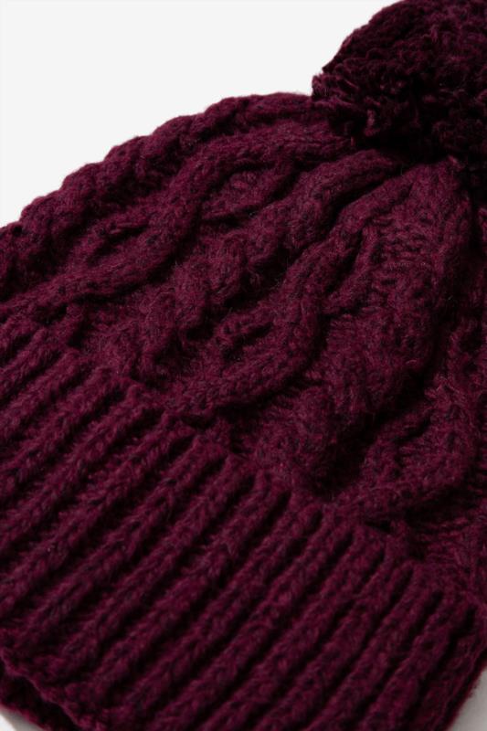 GORRO BURDEOS DE PUNTO