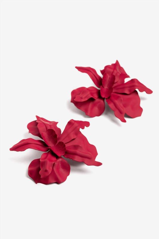 PENDIENTES RED ALGAE