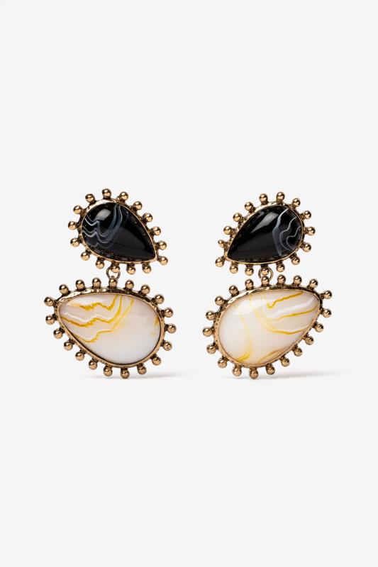 PENDIENTES BLACK AND CREAM