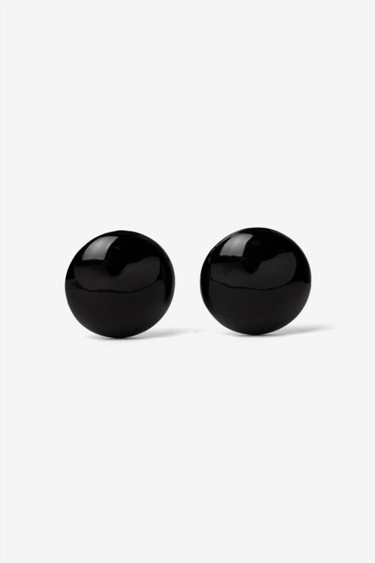 PENDIENTES BLACK BUTTON