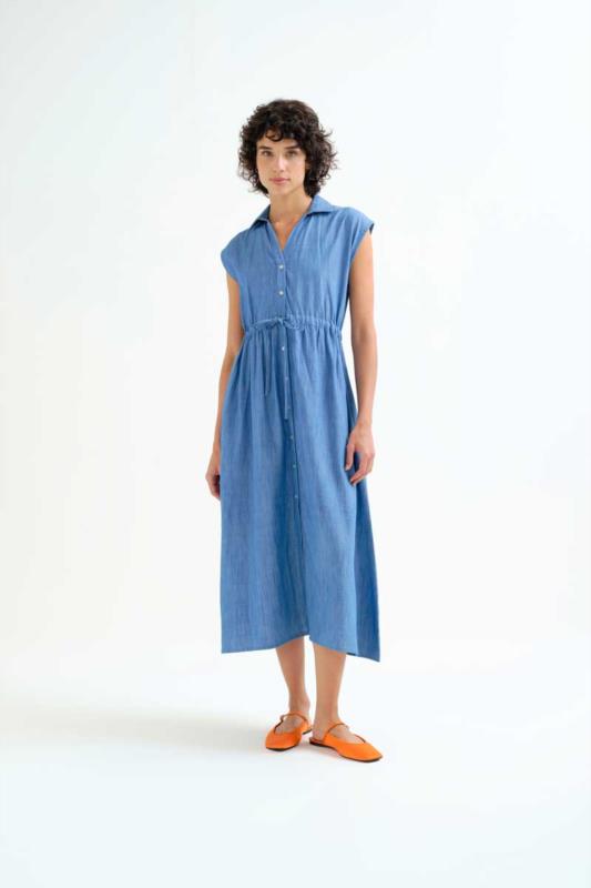 VESTIDO MIDI CHAMBRAY