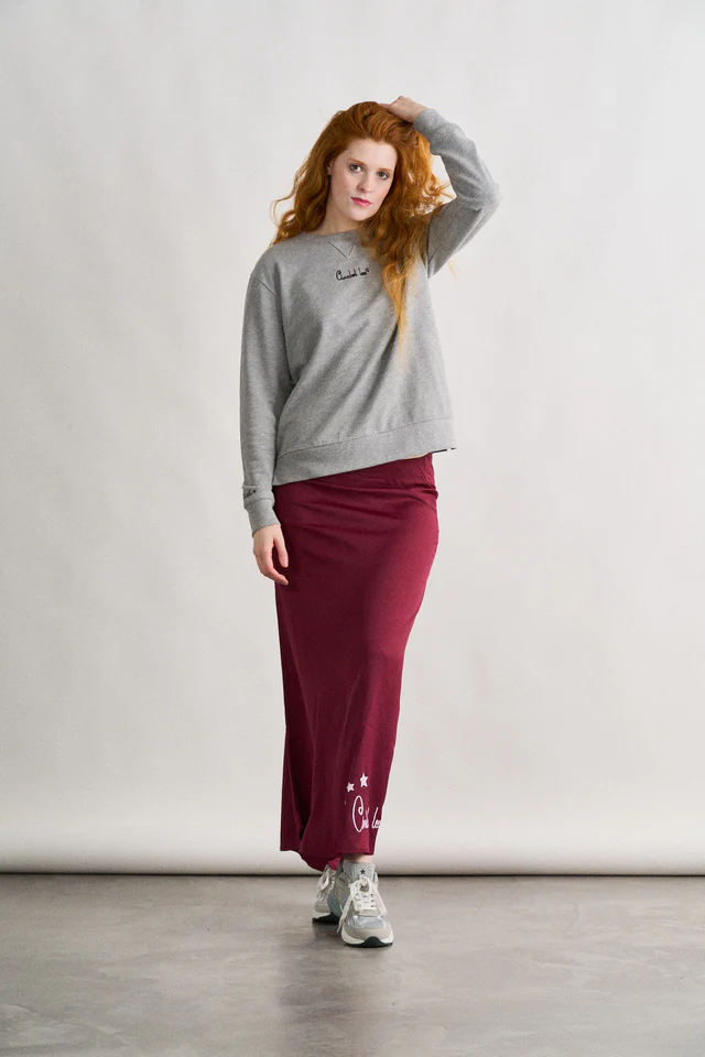 FALDA SATINADA BURGUNDY