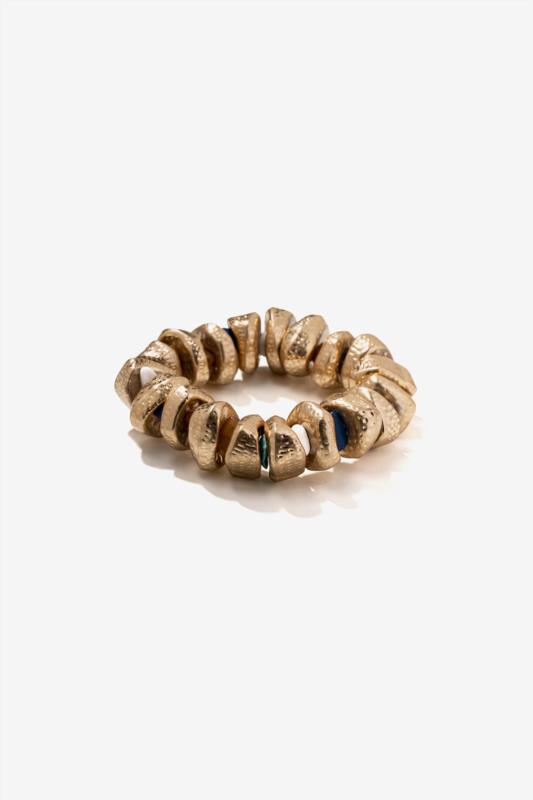 PULSERA CUENTAS DORADAS