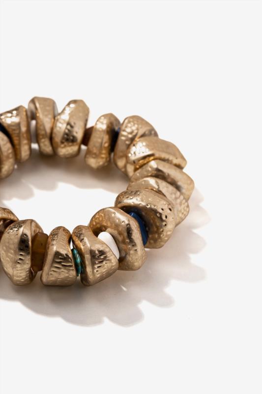 PULSERA CUENTAS DORADAS
