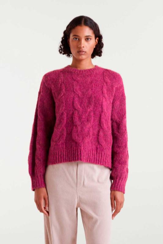 JERSEY PUNTO ENCADENADO FUCSIA